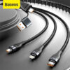 Baseus Flash Series Two for Three Micro Lightning and USB C Cable 03