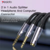 3.5mm Headset Splitter Cable is perfectly designed to connect your headsets which have a separate headphoneCTIA and microphoneTRS jack to a PC laptop or tablet 03