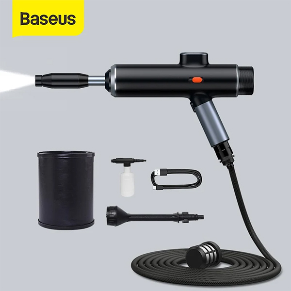 Baseus Dual Power Portable Electric Car Wash Spray Nozzle 05
