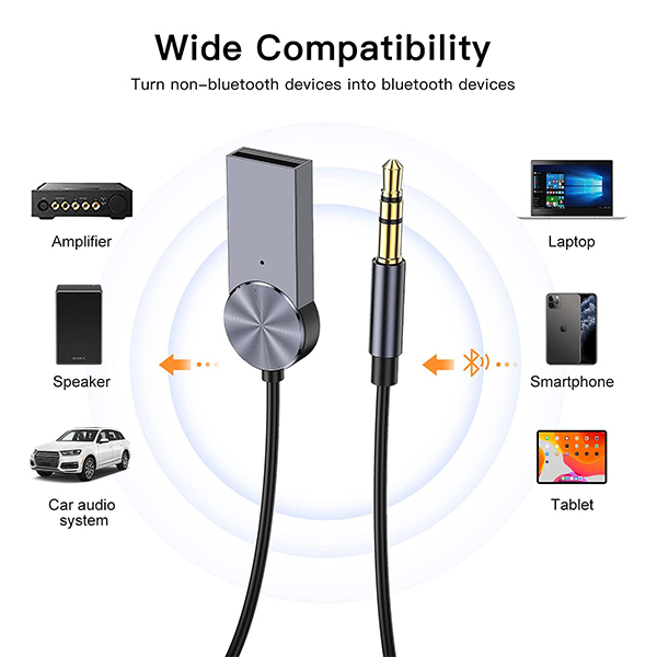 Yesido YAU24 Wireless Car Bluetooth Audio Receiver Adapter 03