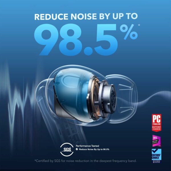 reduce noise by 98.5%