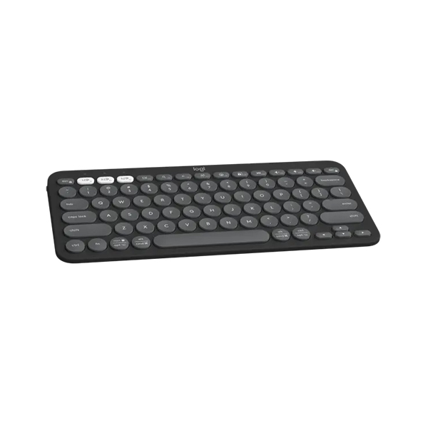 Logitech Pebble Keys 2 K380S Multi-Device Portable Keyboard connected to multiple devices, showcasing its multi-device functionality