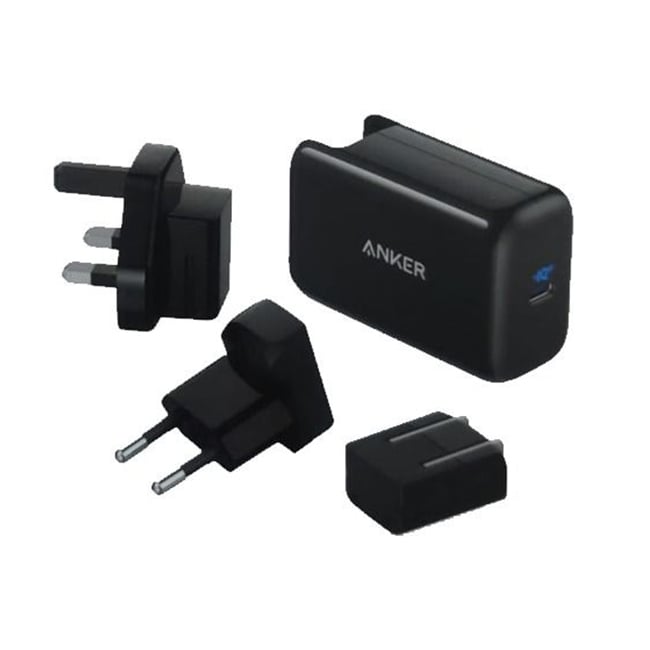 Anker PowerPort III 65W Pod USB C Fast Charger With Worldwide Plug Set