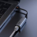 Baseus Steel Cannon Series USB A Type C Bidirectional Gigabit LAN Adapter 6