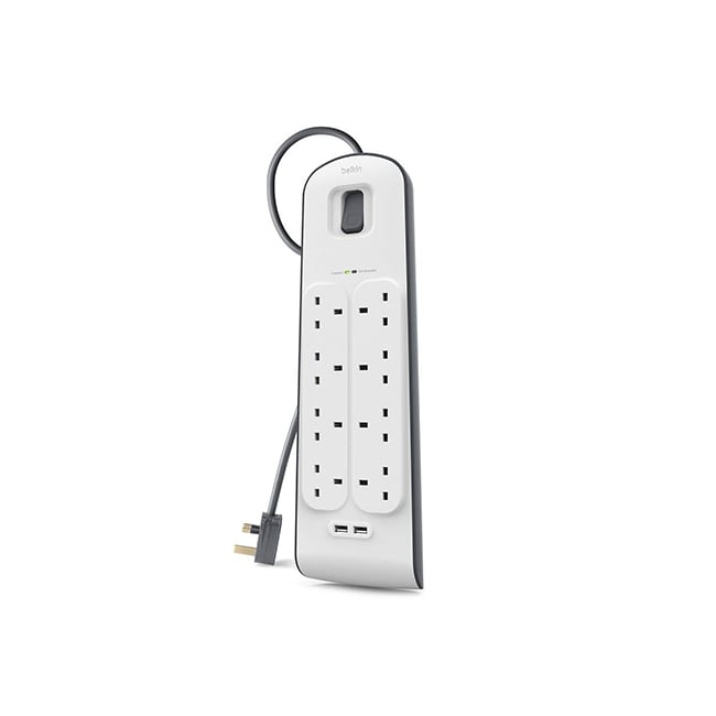 Belkin SurgePlus 2.4 Amp 2 USB 8 Outlet Surge Protection Strip 2