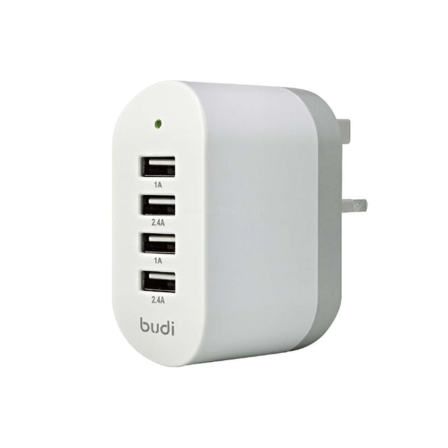 Budi M8J028V 6.8A 4 Port USB 3 Pin Charger