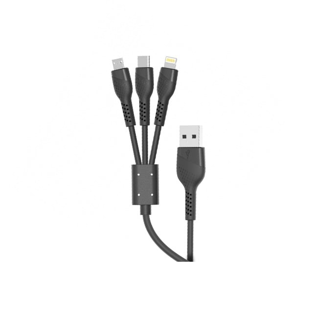 Porodo Type 3 In 1 Lighning Type And Micro Usb