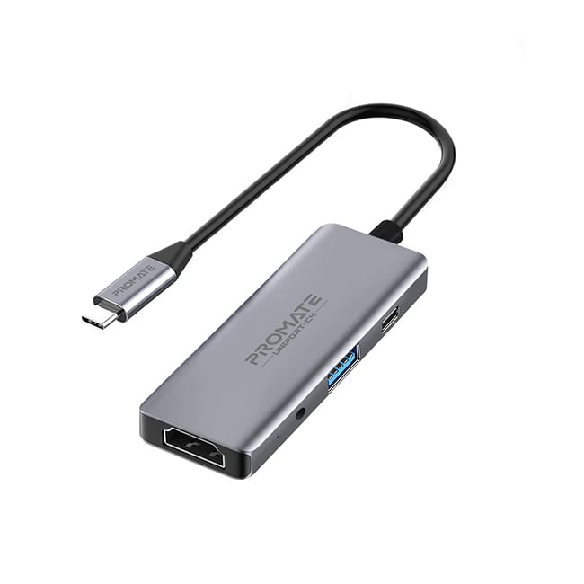Promate UniPort C4 High Speed 4 In 1 USB C Hub 1