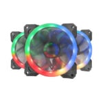 Redragon GC F008 RGB LED Trio Pack 120mm Case Fans With Controller