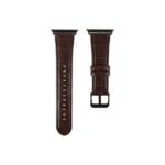 Santa Barbara Genuine Leather Strap For Apple Watch Dark Brown