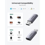 UGREEN 80864 2 In 1 USB External Sound Card Audio Adapter 02
