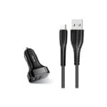 USAMS King Tu Series 2.1A 2USB Charging Cable Type C Car Charger 03
