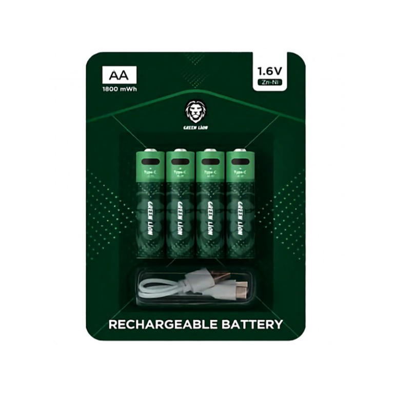 Green Lion Rechargeable Battery- AA 1800mAh 4pcs