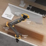 NB North Bayou F80 Full Motion Single Monitor Mount