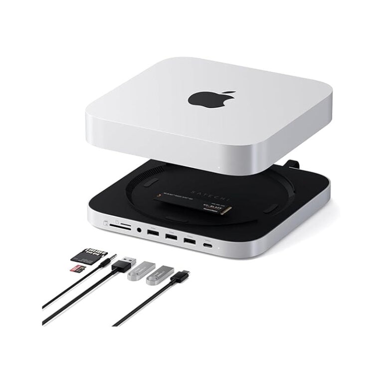 Satechi ST GMMSHS Mac Mini Hub Stand With NVMESATA M.2 SSD Enclosure1