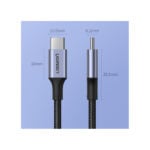 UGREEN 90120 100W USB C TO USB C PD 3M Fast Charging Cable 2