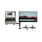 North Bayou H180-FP Dual Desk Arm Laptop 10-17" +  Monitor Mount 17-27" - Image 3