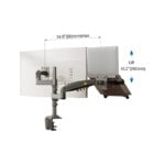 North Bayou H180-FP Dual Desk Arm Laptop 10-17" +  Monitor Mount 17-27" - Image 2