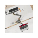 North Bayou H180-FP Dual Desk Arm Laptop 10-17" +  Monitor Mount 17-27" - Image 4