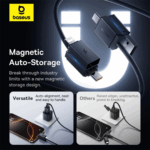 Baseus Versatile 60W USB-C + USB-A to USB-C + Lightning Fast Charging Cable - Image 6