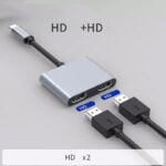 CYBE Type-C to 2 in 1 HDMI 4K 60Hz Output Adapter - Image 2