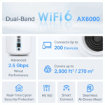 TP-Link Deco X80-5G AX6000 Whole Home Mesh Wi-Fi 6 Router - 1 Pack - Image 3