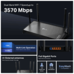 TP-Link Archer BE220 BE3600 Dual-Band Wi-Fi 7 Router - Image 5