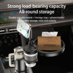 Yesido C274 4-in-1 Multifunctional Car Cup Holder & Tray Stand with 360° Rotation, Phone Mount & Storage Organizer - Image 5