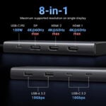 UGREEN 35625 8 in 1 USB-C Multifunctional Docking Station with Triple Display Support - Image 4
