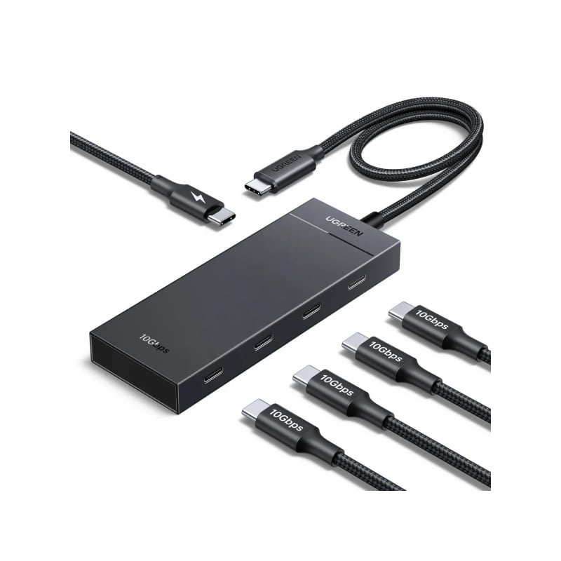 UGREEN-55334-5- UGREEN 55334 5-in-1 Type-C to 4xType-C 3.2 Gen2 10Gbps with PD Hub Adapter - Image 1