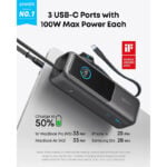 Anker A1695 25K 165W 25000mAh Laptop Power Bank with Built-In and Retractable Cables - Image 4