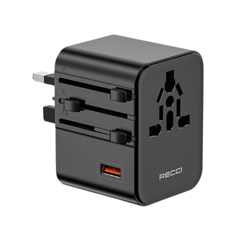 RECCI-RCG-P10-PD-25W-Universal-GaN-Fast-Charging-travel-Adapter-1 RECCI RCG-P10 PD 25W Universal GaN Fast Charging travel Adapter - Image 1