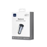 WiWU WI-CC032 Nano Pro 60W 1*USB-A + 2*USB-C Car Charger - Image 2