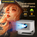 Magcubic HY350 Max 600 ANSI, 4K Android 14, WiFi 6, Auto Keystone & Focus Portable Projector - Image 3