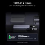 UGREEN 55995B 165W 25000mAh Laptop Charging Power Bank with Built-in Dual Type-C Cable - Image 6