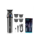 VGR V-987 Professional Hair Trimmer for Men Precision Ceramic Blade Turbo Function Rechargeable Cordless Beard & Hair Clipper with LED Display