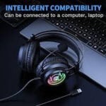 ONIKUMA X80 Abyssal  Mirror 3.5Virtual  Surround RGB Wired  Gaming Headset - Image 5