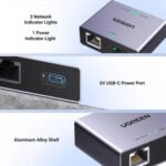 UGREEN 45311 Gigabit Ethernet 1 to 2 Splitter - Image 2