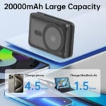 Aspor A386 20000 mAh Magnetic Wireless Portable Power Bank - Image 3