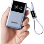 UGREEN 75701B Nexode Pro 55W 10000mAh Smart Digital Display Power Bank with Built-in Type-C Cable - Image 5