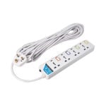Marken 13A 2500W UK 3 Pin 4 Way Socket Universal Power Strip Extension Cord