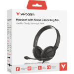 Verbatim 66705 Wired Multimedia Headset with Noise Cancelling Mic - Image 4
