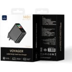 WiWU WI-G028 VOYAGER 140W GaN Fast Charger Smart Display, 4 Ports Charger - Image 2