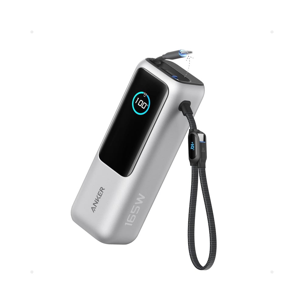 Anker A1695 25K 165W 25000mAh Laptop Power Bank with Built-In and Retractable Cables