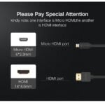 UGREEN 30103 Micro HDMI to HDMI 4K Male to Male 2M Cable - Image 5
