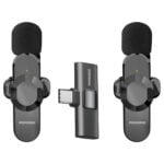 Porodo Audix Pro Lavalier Dual Microphone for USB-C Devices with Lightning Converter Adapter - Image 2