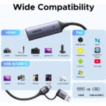 UGREEN 15389 HD USB/Type-C 2K 30Hz USB Video Capture Card - Image 2