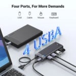 UGREEN 15548 USB to 4 USB Ports 3.0 (5Gbps) Hub with Type-C Power Supply - Image 4