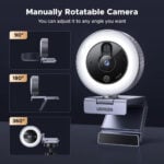 UGREEN 65857 2K 30FPS USB HD Webcam with Fill Ring Light - Image 6