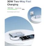 UGREEN 65958B 25W 10000mAh Magflow QI2 Magnetic Wireless With Type-C Built-in Cable Power Bank - Image 3